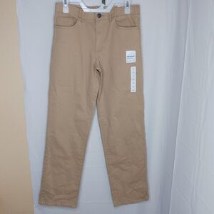 Sonoma Goods For Life Boys Flexwear Twill Pants Size 18 Beige Straight Comfort